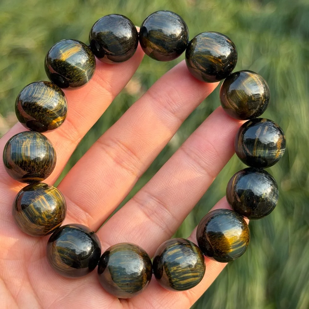 16mm chunky stretchable cat's eye‎ flashy pietersite bracelet 1173